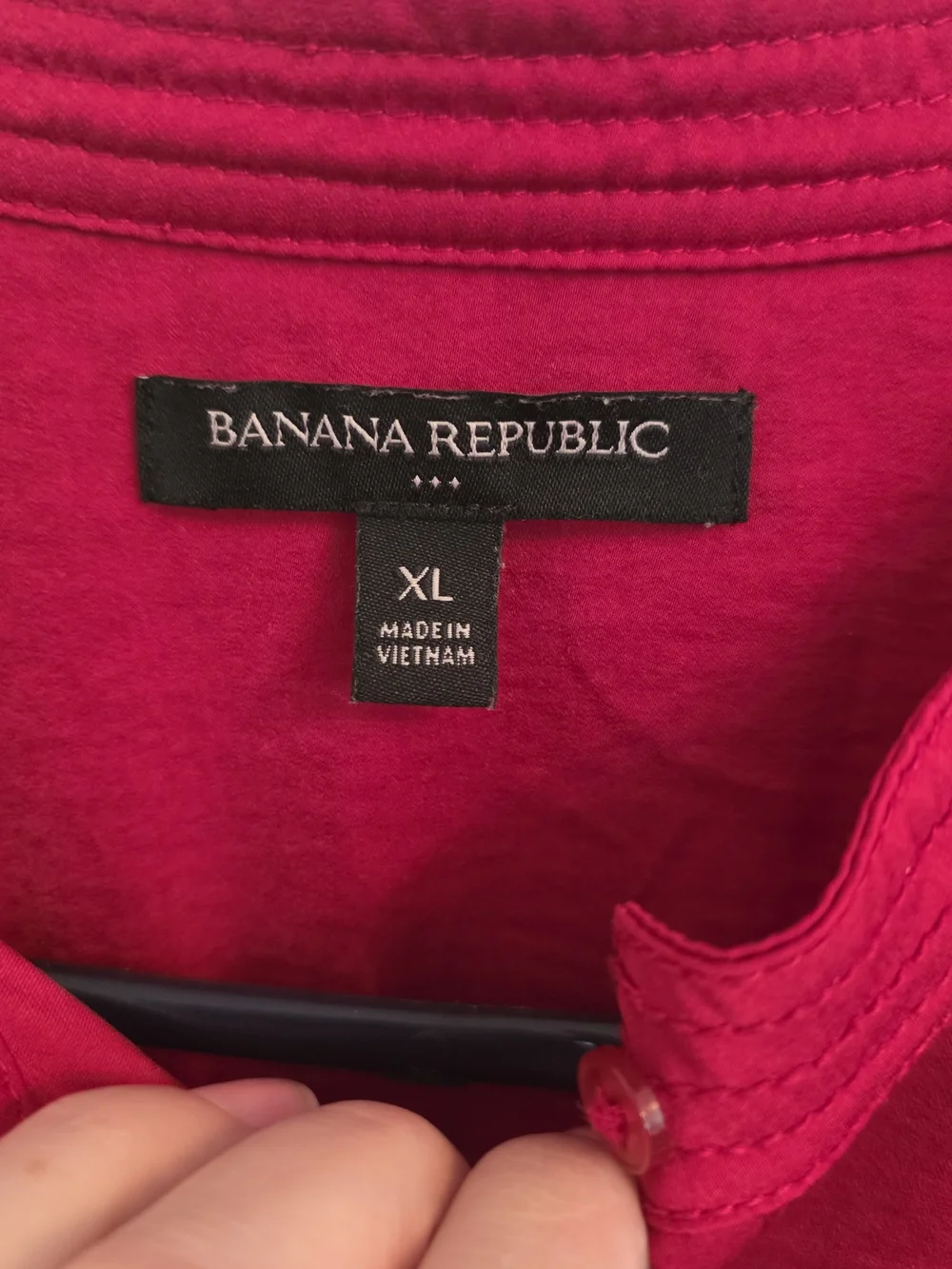 Banana Republic Red Puff-Sleeve Top